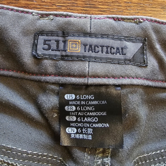 5.11 Tactical Skinny Pants With Zipper Ankle 6 Long - Picture 3 of 13